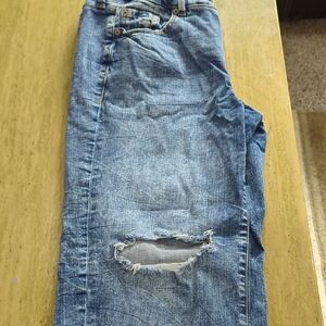 Torrid Blue Distressed Women's Flare Jeans